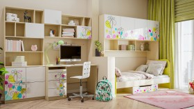 Детская комната Флёр (Белый/корпус Клен) в Пушкине - pushkin.katalogmebeli.com | фото