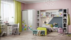 Детская комната Флер (Белый/корпус Выбеленное дерево) в Пушкине - pushkin.katalogmebeli.com | фото