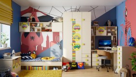 Детская комната Клаксон (Бежевый/корпус Клен) в Пушкине - pushkin.katalogmebeli.com | фото