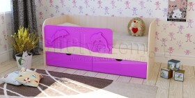 Друзья Кровать детская 2 ящика 1.6 Фиолетовый глянец в Пушкине - pushkin.katalogmebeli.com | фото