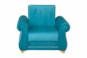 Кресло для отдыха "Порто" (велюр киви бирюза / микровельвет крем) в Пушкине - pushkin.katalogmebeli.com | фото 3