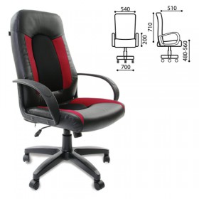 Кресло офисное BRABIX Strike EX-525 (черно-красный) в Пушкине - pushkin.katalogmebeli.com | фото