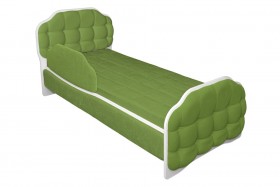 Кровать 170 Атлет 76 Зелёный (мягкий бортик) в Пушкине - pushkin.katalogmebeli.com | фото