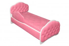 Кровать 170 Гармония 89 Розовый (мягкий бортик) в Пушкине - pushkin.katalogmebeli.com | фото