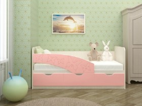 Кровать Бабочки 1,6м (Розовый металлик) в Пушкине - pushkin.katalogmebeli.com | фото 1