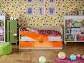 Кровать Бабочки 1,8м (Оранжевый металлик) в Пушкине - pushkin.katalogmebeli.com | фото