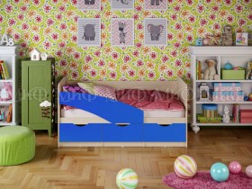 Кровать Бабочки 2,0м (Синий матовый) в Пушкине - pushkin.katalogmebeli.com | фото