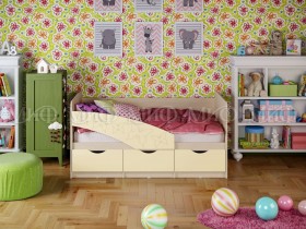 Кровать Бабочки 2,0м (Ваниль матовый) в Пушкине - pushkin.katalogmebeli.com | фото 1