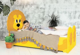 Кровать детская Лева 1.6 Желтый/Оранжевый в Пушкине - pushkin.katalogmebeli.com | фото