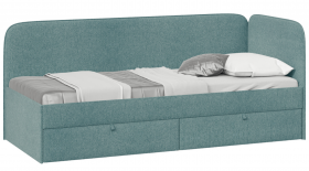 Кровать «Молли» с мягкой обивкой (900) тип 1 (Микровелюр Scandi Indigo 11) в Пушкине - pushkin.katalogmebeli.com | фото