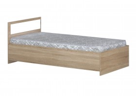 Кровать одинарная 900-2 без матраса (прямые спинки) Дуб Сонома в Пушкине - pushkin.katalogmebeli.com | фото