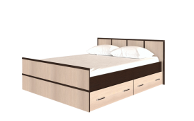Кровать Сакура с настилом и ящиками 1,4 (Венге/Лоредо) в Пушкине - pushkin.katalogmebeli.com | фото
