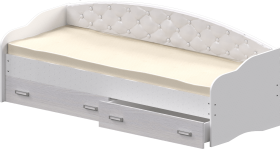 Кровать Софа-7 с мягкой спинкой (800х2000) Белый в Пушкине - pushkin.katalogmebeli.com | фото