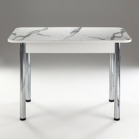 Кухонный стол 1100*700/400 ф 2 Пластик, мрамор белый в Пушкине - pushkin.katalogmebeli.com | фото