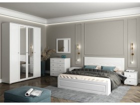 Модульная спальня Барселона (Белый/Белый глянец) в Пушкине - pushkin.katalogmebeli.com | фото