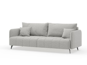 Валериан диван трёхместный прямой Светло-серый, ткань RICO FLEX 108 в Пушкине - pushkin.katalogmebeli.com | фото